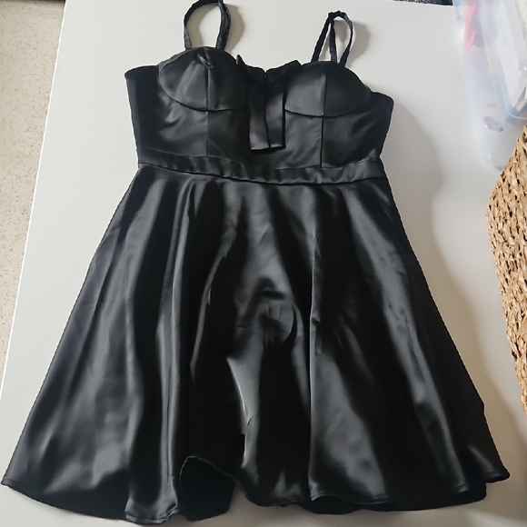 Forever 21 Dresses & Skirts - Forever 21 Black Satin Mini Dress